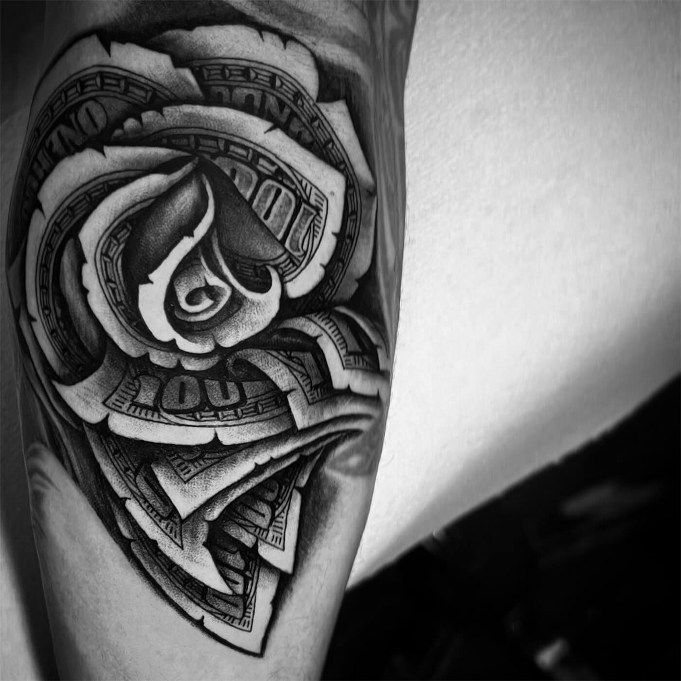 Money Rose Tattoo – neartattoos